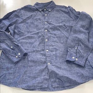 Liz Claiborne 100% linen slim fit men’s dress shirt XL